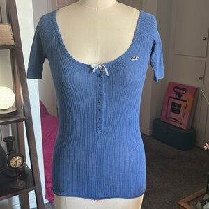 Rare Hollister Henley Y2K top